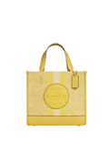 Coach Dempsey Tote 22 In Signature Jacquard With Stripe And Coach Patch