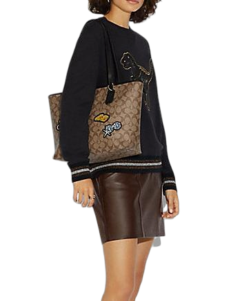 Coach Disney X City Zip Tote In Signature Canvas With Snow White
