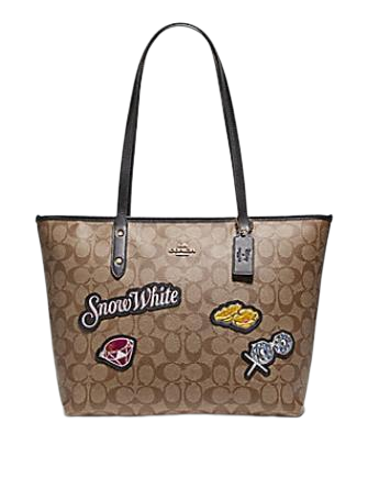 Coach Disney X City Zip Tote In Signature Canvas With Snow White