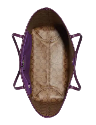 Coach Disney X Coach City Tote With Signature Canvas Interior And Maleficent Motif
