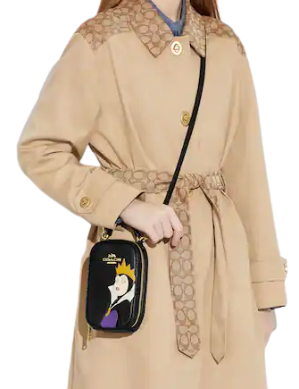 Coach Disney X Coach Eva Phone Crossbody With Evil Queen Motif