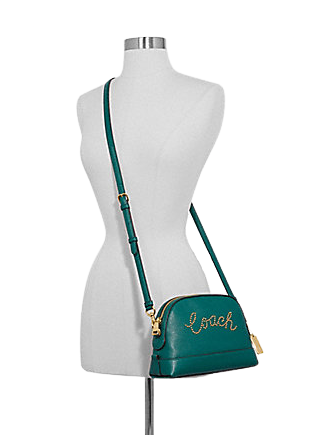 Coach Dome Crossbody With Studded Coach Script
