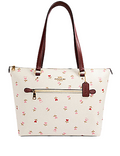 Coach Gallery Tote With Heart Floral Print