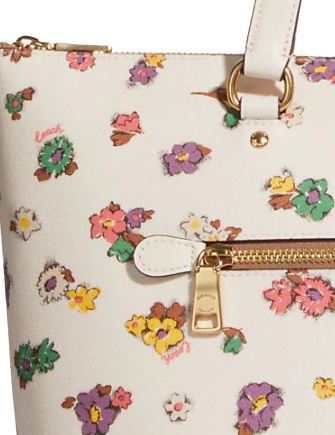 Coach Gallery Tote With Spaced Floral Field Print
