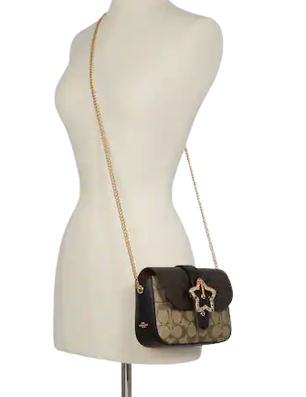 Coach Gemma Crossbody In Blocked Signature Canvas With Star Buckle