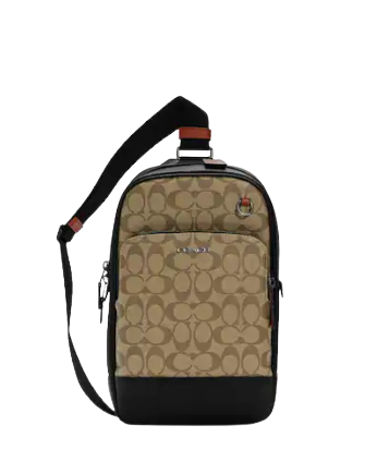 Coach Graham Pack In Colorblock Signature Canvas