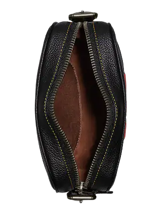 Coach Hudson Crossbody 21 In Signature Canvas With Varsity Stripe