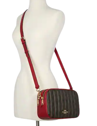 Coach Jes Crossbody In Signature Canvas With Quilting