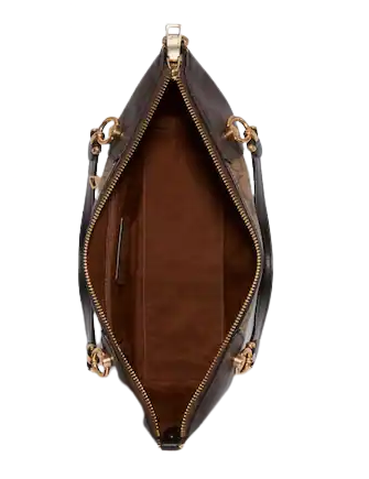 Coach Kacey Satchel In Blocked Signature Canvas