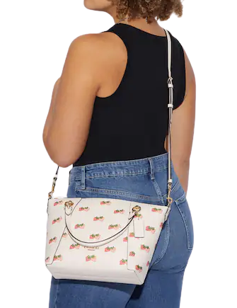 Coach Kacey Satchel With Strawberry Print