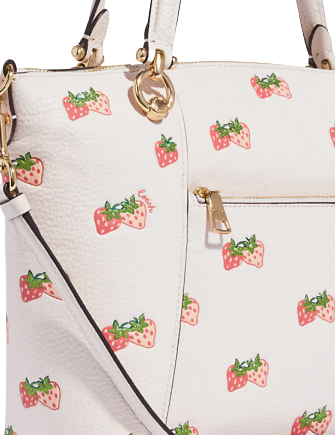 Coach Kacey Satchel With Strawberry Print