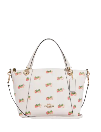 Coach Kacey Satchel With Strawberry Print