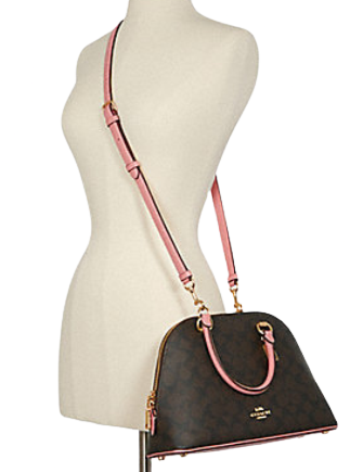 Coach Katy Satchel In Signature Canvas