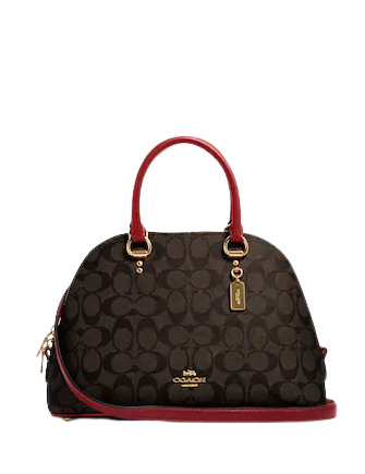 Coach Katy Satchel In Signature Canvas