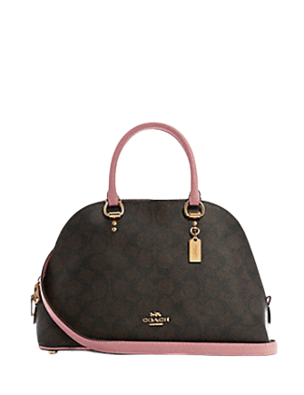 Coach Katy Satchel In Signature Canvas