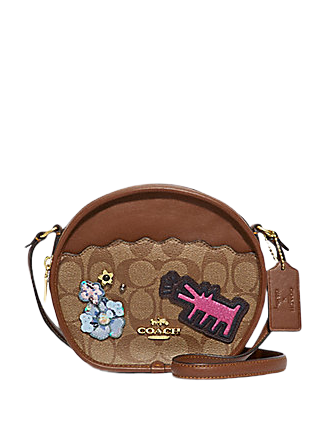 Coach Keith Haring Canteen Crossbody In Signature Canvas With Patches