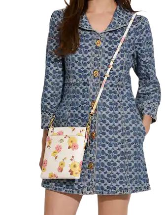 Coach Kitt Messenger Crossbody With Floral Print