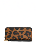 Coach Long Zip Around Wallet With Leopard Print