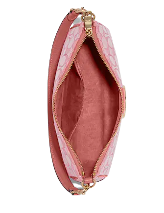 Coach Lonnie Baguette In Signature Jacquard