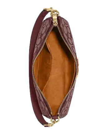 Coach Lonnie Baguette In Signature Jacquard