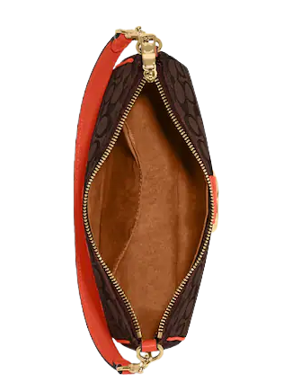 Coach Lonnie Baguette In Signature Jacquard