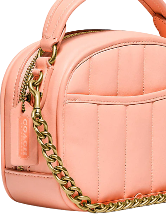 Coach Lunchbox Top Handle With Quilting