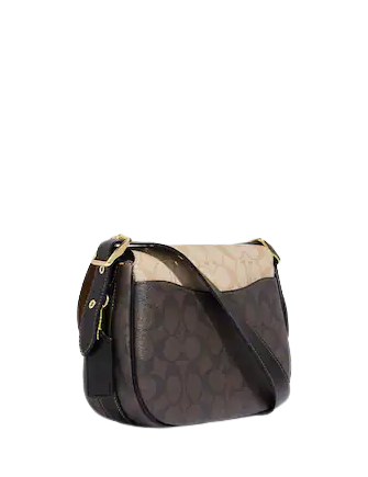 Coach Macie Saddle Bag In Blocked Signature Canvas