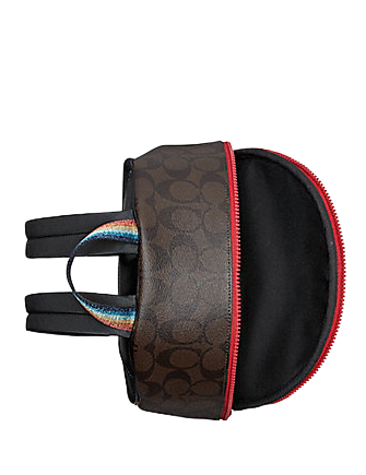 Coach Medium Charlie Backpack in Signature Canvas With Strawberry Motif
