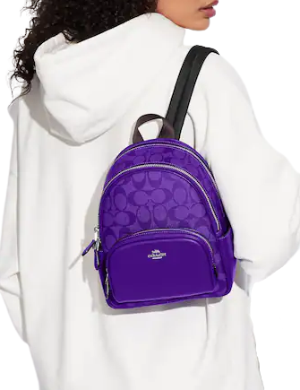 Coach Mini Court Backpack In Signature Canvas