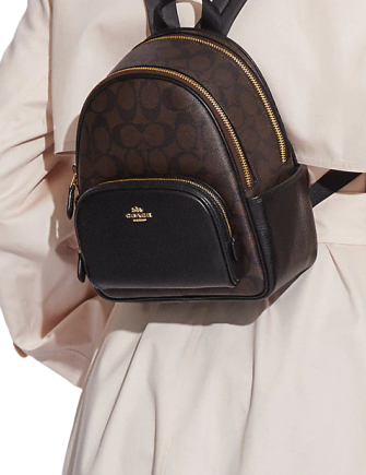 Coach Mini Court Backpack In Signature Canvas