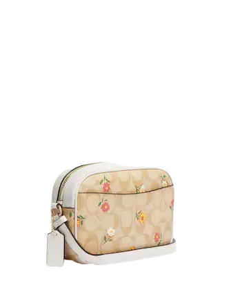 Coach Mini Jamie Camera Bag In Signature Canvas With Nostalgic Ditsy Print