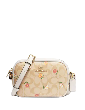Coach Mini Jamie Camera Bag In Signature Canvas With Nostalgic Ditsy Print