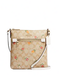 Coach Mini Rowan File Bag In Signature Canvas With Nostalgic Ditsy Print