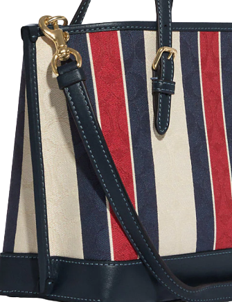 Coach Mollie Tote 25 In Signature Jacquard With Stripes