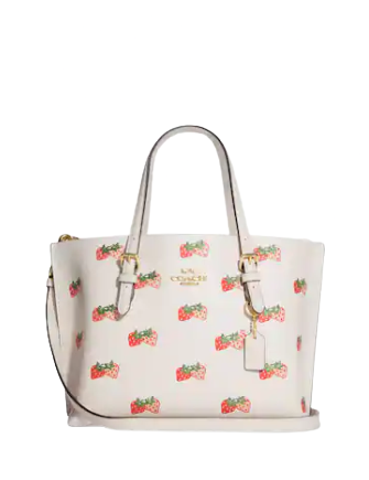 Coach Mollie Tote 25 With Strawberry Print