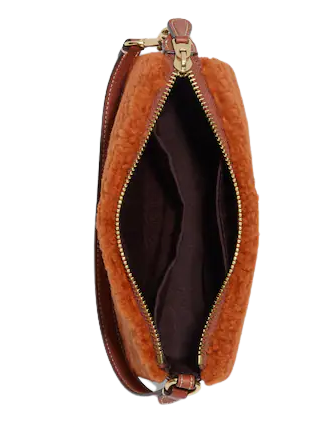 Coach Nolita 19 In Shearling With Coach Motif