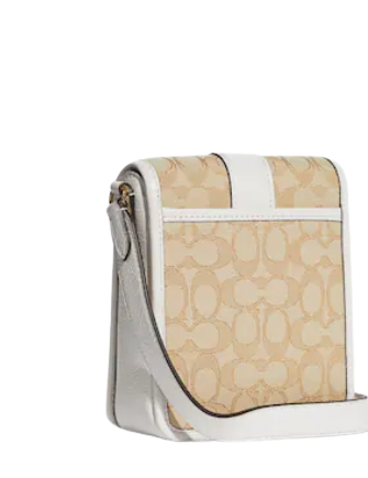 Coach North South Lonnie Crossbody In Signature Jacquard