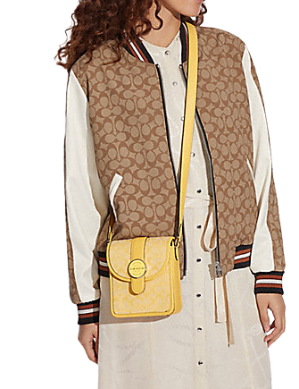 Coach North South Lonnie Crossbody In Signature Jacquard