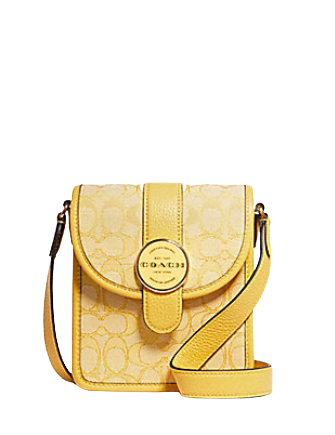 Coach North South Lonnie Crossbody In Signature Jacquard