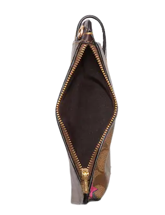 Coach North South Phone Crossbody In Signature Canvas With Disco Star Print