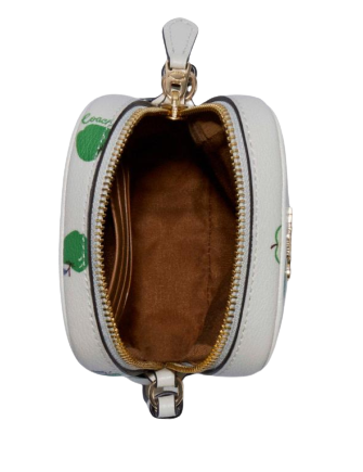 Coach North South Zip Crossbody With Apple Print