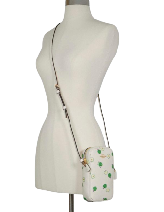 Coach North South Zip Crossbody With Apple Print