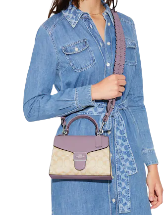 Coach Pepper Satchel In Signature Canvas