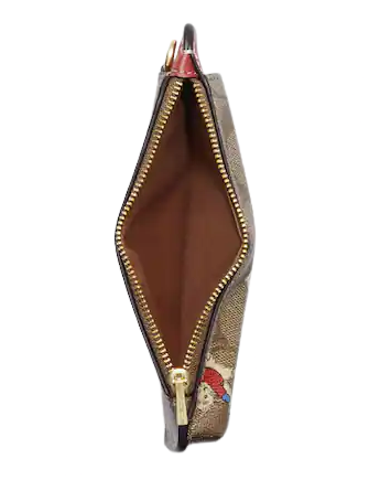 Coach Phone Crossbody In Signature Canvas With Cat Mittens Print