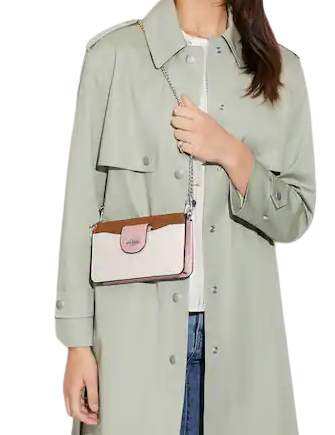Coach Poppy Crossbody With Card Case In Colorblock