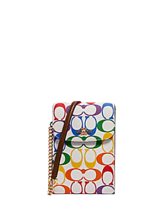 Coach Rachel Phone Crossbody in Rainbow Signature Canvas