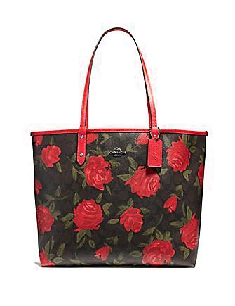 Coach Reversible City Tote in Camo Signature Print