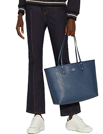 Coach Reversible City Tote in Signature Canvas With Coach Radial Rainbow
