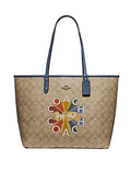 Coach Reversible City Tote in Signature Canvas With Coach Radial Rainbow