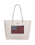 Coach Reversible City Tote With Americana Flag Motif